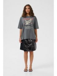 CULTURE Koszulka w kolorze szarym rozmiar: XL. Szare bluzki damskie Culture, xl, bez wzorów, z bawełny, bez kołnierzyka, bez ramiączek. Za 82.99 zł.