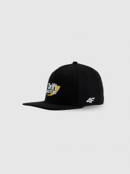 4F Czapka z daszkiem snapback uniseks 4F x Drift Masters - czarna S/M. Czarne czapki z daszkiem damskie 4f, z aplikacjami, z materiału. Za 119.99 zł.