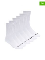 Skechers Skarpety (6 par) w kolorze białym rozmiar: 42-46. Białe skarpetki męskie Skechers, bez wzorów, ze splotem. Za 26.99 zł.