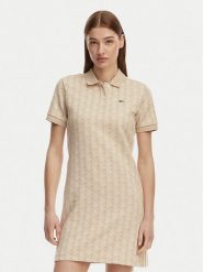 Lacoste Sukienka codzienna EF2655 Beżowy jasny Slim Fit. Brązowe sukienki damskie Lacoste, na co dzień, bez wzorów, z syntetyku, bez kołnierzyka, bez ramiączek, proste. Za 759.99 zł.