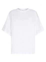 MOSS COPENHAGEN Koszulka "Kinsey Melea" w kolorze białym rozmiar: M/L. Białe t-shirty damskie MOSS COPENHAGEN, l, bez wzorów, z bawełny, bez kołnierzyka. Za 122.67 zł.