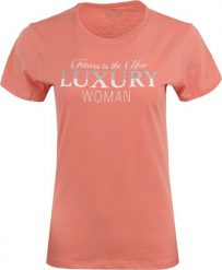 Damska koszulka Athl. Dpt Savannah koralowa pomarańcza 2XL. Brązowe bluzki sportowe damskie Beco, xl, z bawełny, bez kołnierzyka, bez ramiączek. Za 129.99 zł.