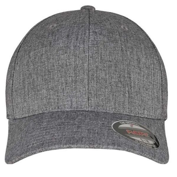 Lekka Czapka Z Daszkiem Heather. Szare czapki męskie FLEXFIT, bez wzorów, z elastanu. Za 80.99 zł.