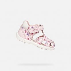 Sandały GEOX B SANDAL ZAPITO Rose. Białe sandały damskie Geox, z syntetyku, bez zapięcia. Za 171.99 zł.