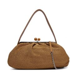 Torebka Weekend Max Mara. Brązowe torebki klasyczne damskie Weekend Max Mara, bez wzorów, bez dodatków. Za 1,739.00 zł.