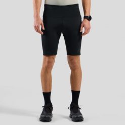 Spodenki męskie Odlo X-ALP TRAIL CARGO Tights short. Czarne szorty męskie Odlo, z elastanu, bez kołnierzyka. Za 365.75 zł.