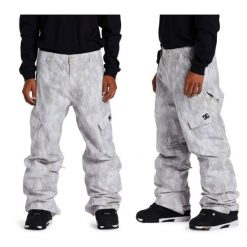 Spodnie snowboardowe męskie DC Shoes Shadow 15K kombinezon. Białe spodnie materiałowe męskie DC Shoes, bez wzorów, z poliesteru, sportowe. Za 498.00 zł.