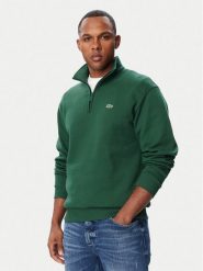 Lacoste Bluza SH8866 Zielony ciemny Regular Fit. Zielone bluzy bez kaptura męskie Lacoste, m, z bawełny. Za 639.99 zł.