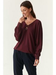 TATUUM Bluzka w kolorze brązowym rozmiar: 36. Brązowe bluzki damskie Tatuum, bez wzorów, bez kołnierzyka, bez ramiączek. Za 113.95 zł.