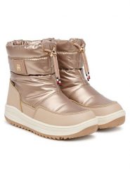 Tommy Hilfiger Śniegowce Loki T3AD-35206-1474 S Beżowy. Brązowe kozaki dziewczęce Tommy Hilfiger, bez wzorów, bez obcasa. Za 559.99 zł.