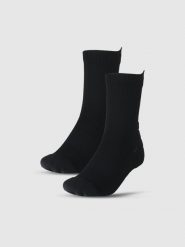 4F Skarpetki do biegania za kostkę uniseks - czarne 35-38. Czarne skarpetki męskie 4f, bez wzorów, z syntetyku. W wyprzedaży za 29.99 zł.