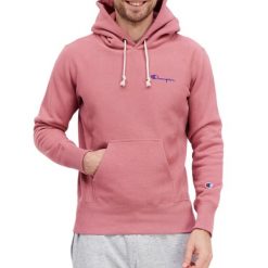 Bluza sportowa męska Champion z kapturem. Czarne bluzy sportowe męskie CHAMPION, bez wzorów, sportowe, bez kołnierzyka, bez ramiączek. Za 176.00 zł.