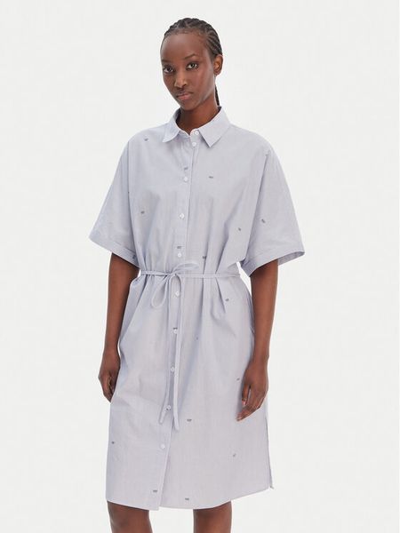 JOOP! Jeans Sukienka koszulowa Davinia 30102171 Niebieski Regular Fit. Niebieskie sukienki damskie Joop! Jeans, xs, bez wzorów, z bawełny, bez kołnierzyka, bez ramiączek, koszulowe. Za 899.99 zł.