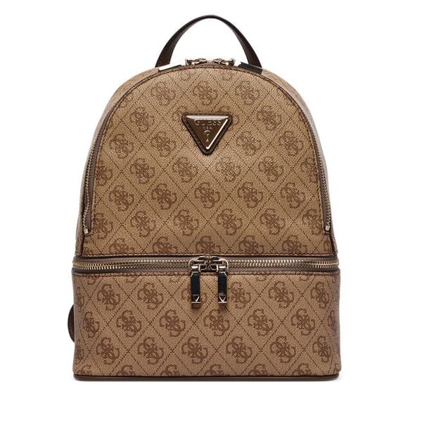 Plecak Guess. Brązowe plecaki damskie Guess, z aplikacjami. Za 639.99 zł.