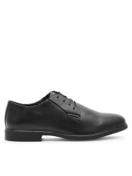 Lanetti Półbuty DURAIN-19S MI08 Czarny. Czarne buty wizytowe męskie Lanetti, ze skóry, bez zapięcia. Za 149.99 zł.