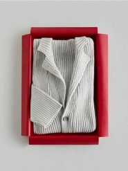 Kardigan z domieszką wełny - jasnoszary. Szare kardigany męskie Reserved, l, bez wzorów, z dzianiny, bez kołnierzyka. Za 169.99 zł.