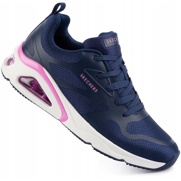 Damskie buty sportowe do biegania Skechers Tres Air Uno. Niebieskie obuwie do biegania damskie Skechers, Skechers Sport. Za 279.00 zł.
