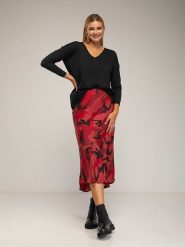 Tantra Spódnica w kolorze czerwonym rozmiar: M. Czerwone spódniczki damskie Tantra, m, bez wzorów, midi, proste. Za 173.99 zł.