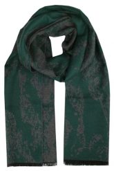 Męski Szalik z Wiskozy - Alties - Zieleń z Popielem. Szare szaliki męskie Alties, na jesień, bez wzorów, z bawełny. Za 59.00 zł.