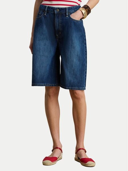 LAUREN RALPH LAUREN Szorty jeansowe 200P13594001 Niebieski Wide Leg. Niebieskie szorty damskie Lauren Ralph Lauren, bez wzorów, z bawełny. Za 656.99 zł.