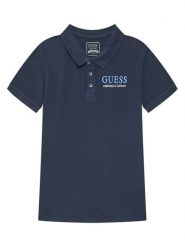 Guess Polo L6GP01 K9WF4 Granatowy Regular Fit. Niebieskie t-shirty chłopięce Guess, z aplikacjami, z bawełny, bez ramiączek. Za 179.99 zł.