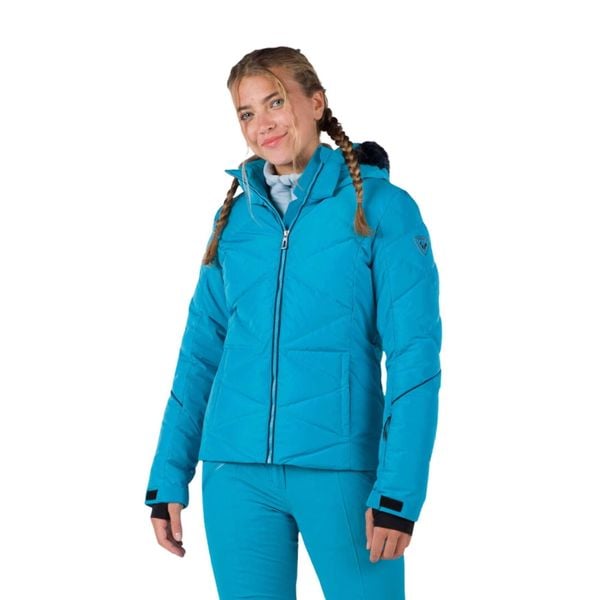 Kurtka Narciarska Rossignol damska W Staci pearly JKT turkusowa. Niebieskie kurtki damskie Rossignol, na zimę, m, z aplikacjami, z materiału, z kapturem. Za 939.99 zł.