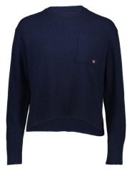 Napapijri Sweter w kolorze granatowym rozmiar: L. Niebieskie swetry klasyczne damskie Napapijri, l, bez kołnierzyka. Za 289.88 zł.