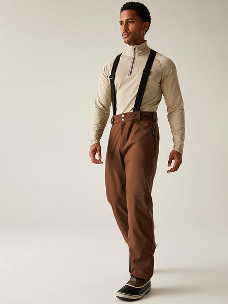 Dare 2b Spodnie narciarskie "Achieve II" w kolorze jasnobrązowym rozmiar: 3XL. Brązowe spodnie materiałowe męskie Dare 2b, bez wzorów. Za 274.75 zł.