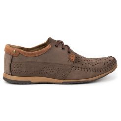 KOMODO Buty męskie skóra mokasyny 875 lato brązowe. Brązowe mokasyny męskie na lato, ze skóry. Za 377.80 zł.