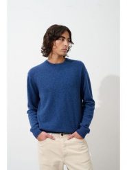 AUTHENTIC CASHMERE Kaszmirowy sweter "Nolan" w kolorze granatowym rozmiar: M. Niebieskie swetry męskie AUTHENTIC CASHMERE, m, bez wzorów, z kaszmiru, bez kołnierzyka. Za 500.38 zł.