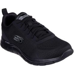 Buty sportowe męskie Skechers Track Leshur. Czarne buty sportowe na co dzień męskie Skechers, z materiału, bez zapięcia, trekkingowe. Za 316.80 zł.