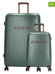 Charm Walizki (2 szt.) w kolorze zielonym rozmiar: onesize. Zielone walizki Charm, bez wzorów, z materiału. Za 545.45 zł.