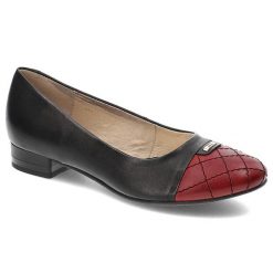 Czarne Półbuty Libero Eleganckie Buty Damskie. Czarne półbuty damskie Libero, z aplikacjami, ze skóry, eleganckie, bez obcasa, na obcasie. Za 179.00 zł.