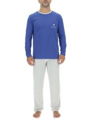Pierre Cardin Piżama w kolorze niebiesko-szarym rozmiar: M. Niebieskie piżamy męskie Pierre Cardin, m, bez wzorów, bez ramiączek. Za 56.99 zł.