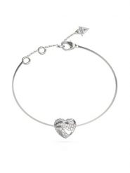 Guess Bransoletka JUBB04 502JW Srebrny. Szare bransoletki damskie Guess, metalowe. Za 219.99 zł.