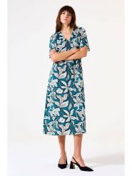 Garcia Sukienka w kolorze turkusowym rozmiar: XL. Niebieskie sukienki damskie Garcia, xl, bez wzorów, z wiskozy, bez kołnierzyka, bez ramiączek, midi. Za 152.99 zł.