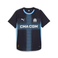 Męska autentyczna koszulka wyjazdowa Olympique Marsylia 25/26 PUMA. Niebieskie t-shirty sportowe męskie Puma, m, bez ramiączek, do piłki nożnej. Za 659.00 zł.