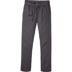 Spodnie z gumką w talii, z materiału z lnem, Regular Fit Straight. Szare spodnie materiałowe męskie bonprix, bez wzorów. Za 144.99 zł.