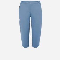 Spodenki turystyczne damskie Millet Ubic Stretch 3/4 Pant W regular fit. Niebieskie szorty damskie Millet, bez wzorów, sportowe. Za 359.00 zł.