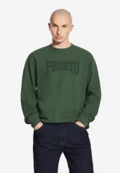 Bluza sportowa męska Prosto College bez kaptura. Zielone bluzy bez kaptura męskie Prosto., l, z bawełny. Za 136.99 zł.