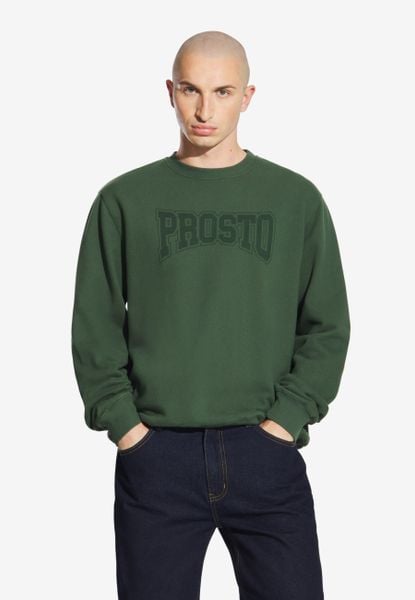 Bluza sportowa męska Prosto College bez kaptura. Zielone bluzy bez kaptura męskie Prosto., l, z bawełny. Za 136.99 zł.