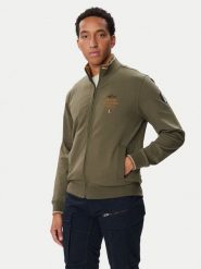 Aeronautica Militare Bluza 262FE2135UF00662 Khaki Regular Fit. Brązowe bluzy bez kaptura męskie AERONAUTICA MILITARE, m. Za 664.99 zł.