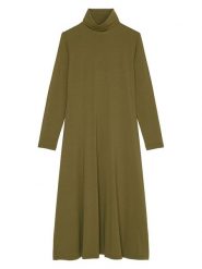 Marc O´Polo Sukienka w kolorze khaki rozmiar: M. Brązowe sukienki damskie m, bez wzorów, z dżerseju, bez kołnierzyka, bez ramiączek, midi. Za 417.70 zł.