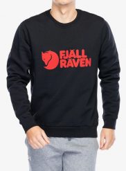 Bluza męska Fjallraven Logo Sweater. Czarne bluzy z kapturem męskie Fjällräven, m, z bawełny. Za 426.79 zł.