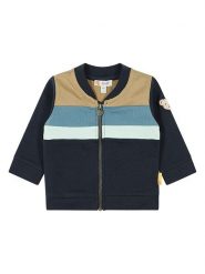 Steiff Bluza w kolorze granatowym rozmiar: 62. Niebieskie bluzy i bluzki niemowlęce Steiff, z aplikacjami, z jeansu, bez ramiączek, bez kaptura. Za 96.60 zł.