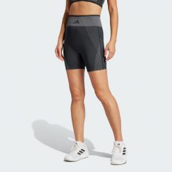 Legginsy Knitted Training 5". Czarne legginsy damskie Adidas, m, bez wzorów, z materiału. Za 159.00 zł.