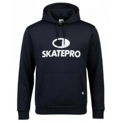 Odzież Bluza sportowa unisex SkatePro Tech Bluza z kapturem - M - Black / White. Czarna bluzy sportowe damskie SKATEPRO, na zimę, m, bez wzorów, bez ramiączek, z kapturem. Za 185.99 zł.