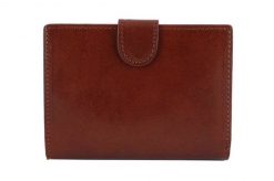 Portfel skórzany BARBERINI'S brązowy 8075-6. Brązowe portfele damskie Barberinis, bez wzorów, ze skóry. Za 159.99 zł.