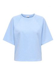 JDY Koszulka "Amalfi" w kolorze błękitnym rozmiar: XS. Niebieskie bluzki damskie JDY, xs, bez wzorów, bez kołnierzyka, bez ramiączek. Za 34.93 zł.