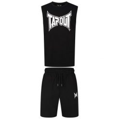 Tank top i zestaw szortów Tapout Diego. Czarne szorty męskie TAPOUT, bez wzorów, z bawełny, sportowe. Za 243.50 zł.